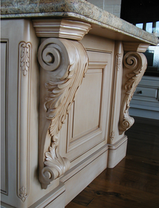 Contemporary Wooden Wall Mounting Brackets for Furniture Cabinets Decorative Wood Carved Corbel for Kitchen Cabinet Decoration - Product Image 6