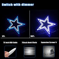 Enseigne lumineuse au néon alimentée par USB et à intensité variable avec logo personnalisé Art mural en acrylique pour les fans de sport pour Man Cave Sports Studio Décoration murale