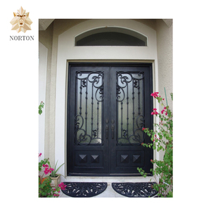 Modern Home Use Wrought Iron Entrance <strong>Door</strong> Beautiful Modern Cast Iron Gate Design NTIRG-004Y - Product Image 3
