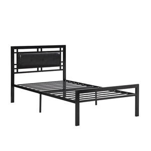 DB Modern Style DB Twin Metal Bed Frame Sistema resistente para muebles para el hogar Cómodo y elegante para cualquier dormitorio Disponible en negro - Product Image 5