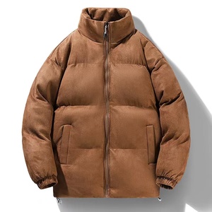 Manteau bouffant chaud épais d'hiver avec logo personnalisé OEM Veste en coton et daim à fermeture éclair pour hommes Veste en duvet pour hommes - Product Image 2