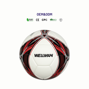 Balón <span class=keywords><strong>de</strong></span> Fútbol Profesional <span class=keywords><strong>de</strong></span> Entrenamiento, Diseño <span class=keywords><strong>de</strong></span> Diamantes en Negro y Rojo, Talla 5, PU, Termosellado, en Stock - Product Image 1
