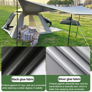 Tente extérieure facile à installer pour 5 à 8 personnes <span class=keywords><strong>avec</strong></span> <span class=keywords><strong>extension</strong></span> d'auvent <span class=keywords><strong>Abri</strong></span> de camping 2 en 1 pour les aventures en plein air - Product Image 3