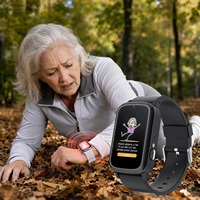Montre connectée GPS 4G pour personnes âgées, localisation GPS WiFi LBS, appel SOS, détection de chute, surveillance de la santé, OEM ODM SDK, logo personnalisé