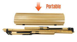 Folding Wood <b>Table</b>- <b>Portable</b> Outdoor Indoor All-Purpose Foldable Picnic <b>Table</b> for Picnic Camping - Product Image 2