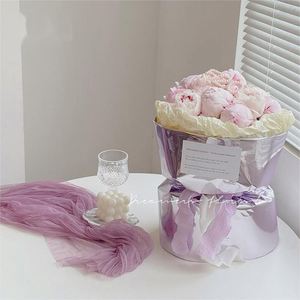 Papier d'emballage floral de luxe 58*58cm en film aluminium effet miroir pour fleuristes - Product Image 5