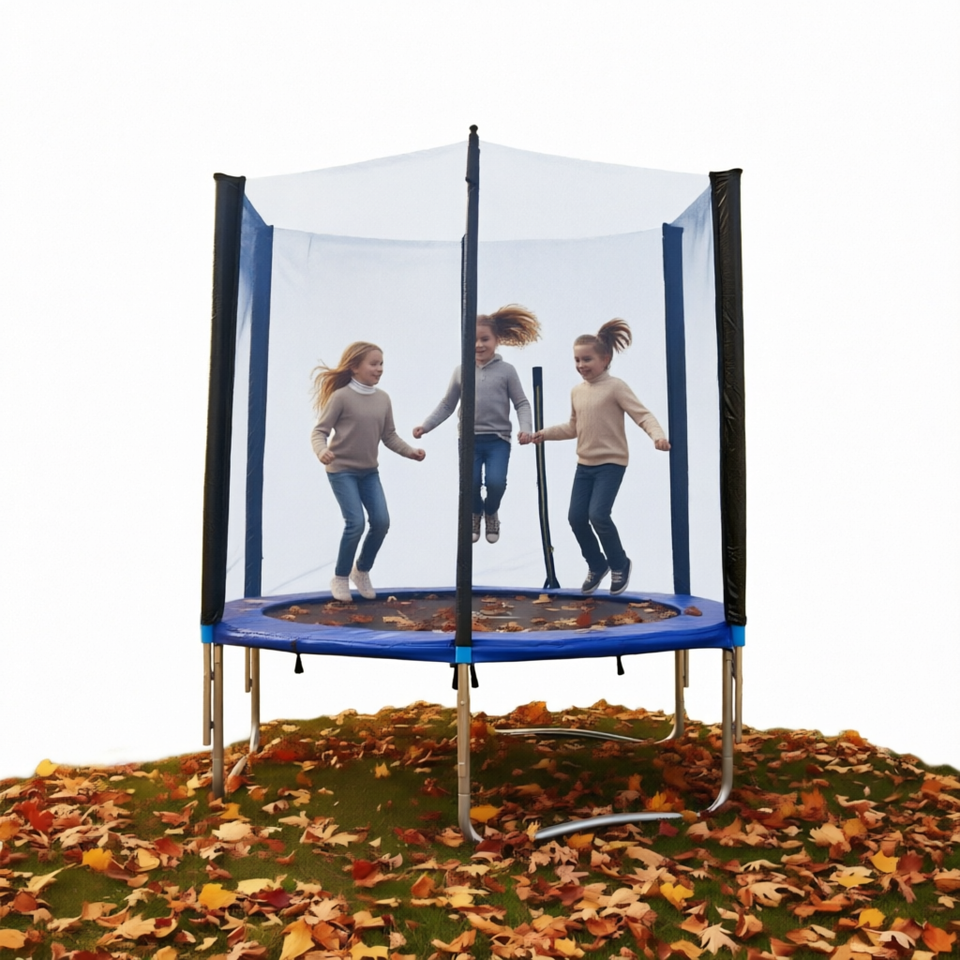 Detailed Rental Analysis Report Round Trampoline with Safety Net Enclosure Outdoor Kids Rebounder ...