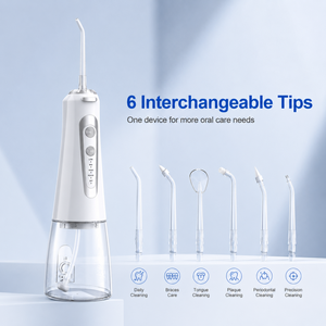 Hydropulseur buccal Luxsmile rechargeable par USB, irrigateur dentaire portable, réservoir d'eau de 300 ml, étanche, pour l'hygiène bucco-dentaire - Product Image 1