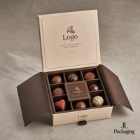 Boîte cadeau en chocolat avec logo personnalisé pour la Saint-Valentin, emballage en papier de qualité supérieure pour confiseries, cadeaux saisonniers