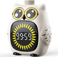 Minuteur visuel en plastique le plus vendu, en forme de hibou, 99 minutes, gestion du temps, compte à rebours, compte à rebours progressif, minuteur visuel numérique pour enfants