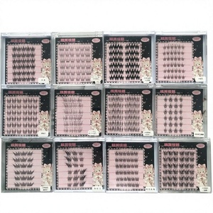 Colección <span class=keywords><strong>de</strong></span> Pestañas Postizas <span class=keywords><strong>de</strong></span> Pelo Sintético Transfronterizas, Estilo Preguiçoso, Autoadhesivas, Sin Pegamento, Naturales, Animadas, Estilo Segmentado - Product Image 2