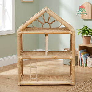 Maisons de poupées vintage en rotin et bambou, meubles pour enfants naturels et durables, et décoration de chambre d'enfant en gros. - Product Image 4