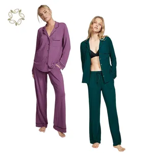 Woman's modal lounge clothes modal pajamas set modal women lounge wear manufacturer eco friendly women's sleepwear