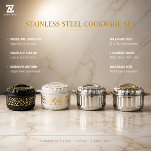 <span class=keywords><strong>Set</strong></span> di <span class=keywords><strong>Pentole</strong></span> in Acciaio Inox Zhenneng, Varie Dimensioni per Zuppe e Stufati, Resistenti alla Ruggine, Ideali per Campeggio e Feste all'Aperto - Product Image 1