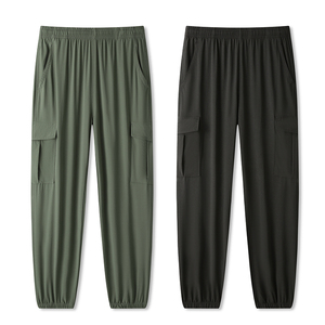 Matériau de qualité supérieure pour streetwear avec pantalon double fonction à ceinture élastique - Product Image 2