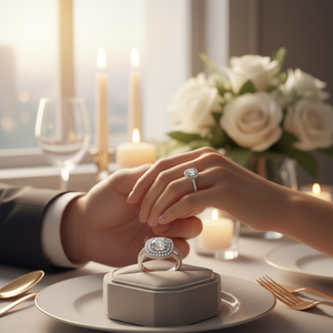 1.20 Carat (ctw) 14K White Gold Round Brilliant Cut Prong <b>Set</b> Classic Bridal Halo Engagement <b>Ring</b> Unisex Best Price - Product Image 3