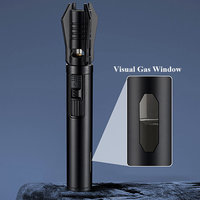 Briquet torche à flamme bleue pour barbecue de camping en plein air, coupe-vent, rechargeable au gaz butane, pour cigares et soudure, design classique, vente en gros
