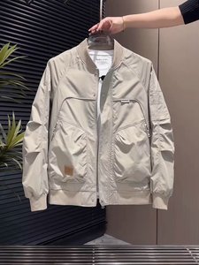 Giacca da Lavoro Primaverile e Autunnale con Colletto Alto, Giacca Casual Versatile e Comoda per <span class=keywords><strong>Uomo</strong></span>, Giacca Semplice da <span class=keywords><strong>Uomo</strong></span> - Product Image 4
