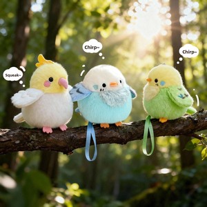 Meilleure vente transfrontalière : Poupée d'épaule en peluche de polyester, modèle petit oiseau, perroquet/corbeau magnétique, célèbre sur internet, poupée de réconfort - Product Image 1