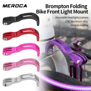 Soporte de Aluminio MEROCA para Luz Delantera, Compatible con Bicicletas Plegables <span class=keywords><strong>Brompton</strong></span>, Accesorio de Ciclismo - Product Image 2