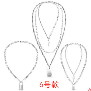 Collar Retro Punk Hip Hop Europeo Americano de Varias Capas con Dijes de Corazón de Aleación de Zinc para Mujer, Conjunto de Joyería para Fiesta - Product Image 5