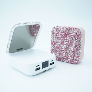 Specchio per il trucco di bellezza tre in uno che carica il tesoro 10000mAh Micro USB per studenti auto-cintura staccabile con Design rosso - Product Image 4