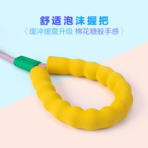 Laisse pour deux chiens avec poignée rembourrée, corde double en polyester, couleur unie - Product Image 4