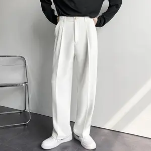 SD Casual Men Suits Chinese Streetwear Fashion Pant Men Black Suit White Pants Men Dress Pants Slim Fit Dress Trousers