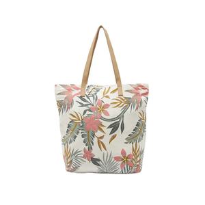 Bolsa de Compras de Lona de Algodón Orgánico Reutilizable de Primera Calidad con Estampado Completo, Asa de Cuero y Precio Comparativo - Product Image 2