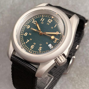 Tandorio <strong>SKX</strong> Mod Sandblast NH35 Mechanical Men Watch <strong>Vintage</strong> Green Dial Sapphire Glass Arabic Numerals Waterproof Dive Clock - Product Image 5