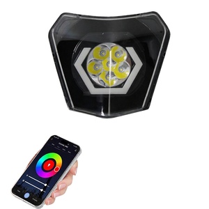Faro LED Hexagonal RGB YHMOTO, Sistema de Iluminación con Control por Aplicación para KTM EXC 125 250 300 350 450, Corriente Directa - Product Image 1