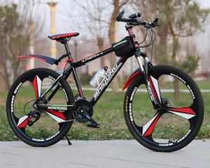 Bicicletta da Montagna per <span class=keywords><strong>Uomo</strong></span> Adulto 24/26 Pollici 27 Velocità Cerchi in Alluminio Telaio in Acciaio ad Alto Tenore di Carbonio Doppio Freno a Disco Pedale Ordinario - Product Image 3