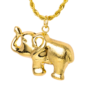 Gold Plated Brass <b>Elephant</b> Pendant Necklace Cute Animal Charm Unisex Fashion Jewelry <b>Gift</b> Pendants - Product Image 1