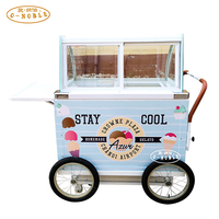 Chariot de congélateur de crème glacée kiosque réfrigéré chariot de crème glacée/camion de crème glacée de congélateur commercial