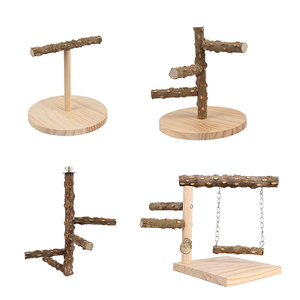 Toptan ahşap ayakta levrek eğlenceli oyun alanı evcil hayvan kafesi malzemeleri Aviary aksesuarları kuş ürünleri - Product Image 1