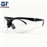 Lunettes de sécurité de haute qualité avec monture PC, branches réglables, anti-rayures, anti-buée et plaquettes nasales en caoutchouc souple