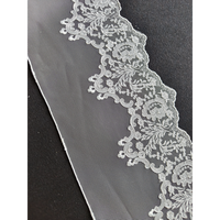 Fabricant Textile Tissu en Maille Brodé à Rayures Fines 100% Polyester Voile Tricoté Accessoires de Mode pour Filles