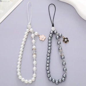 Chaîne de téléphone portable en fer perlé Xiaoxiangfeng, pendentif motif fleur Xiaohua, cordon de protection anti-chute perlé pour femme, cadeau de fête - Product Image 6