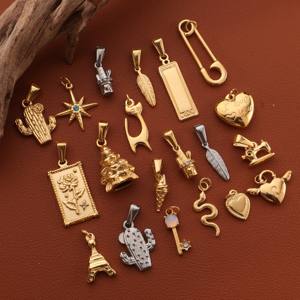 Ocean Sea Shell Decoración Marine Charms DIY Accesorios 18K Oro Inoxidable <span class=keywords><strong>Coral</strong></span> Surtido Diseñador Charms para la fabricación de joyas - Product Image 5