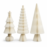 99cm 119cm Nordischer Papier-Waben-Weihnachtsbaum 3D Faltbare Skulpturale Tischdekoration für Weihnachtsfeier Großhandel