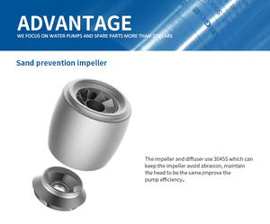 משאבת מים טבולה רב-שלבית HANGGE 6SP17 סדרה 17 מטר/שעה 6 אינץ' 20 כוחות סוס עם מנוע נחושת, בעלת תקן <span class=keywords><strong>CE</strong></span>, 400 מטר, משאבת מים לבאר עמוקה AC - Product Image 3