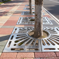 Sistema Modular de Rejillas de Acero Inoxidable y Hierro para Drenaje de Suelos en Parques Municipales, Fácil Instalación y Reemplazo