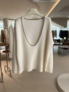 Cárdigan Clásico Boho Chic Casual para Mujer, Cuello Redondo, Frente Abierto, Antiarrugas, Transpirable, Mezcla de Lana/Cachemira Suave, Tonos Naturales Ricos - Product Image 2