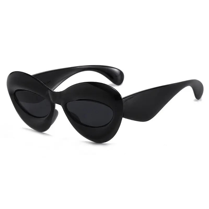 2023 Unique Sexy Lip Shape Gafas de sol Color caramelo Cat Eye Gafas para mujer y hombre Y2K Hip Hop Estilo punk Gafas