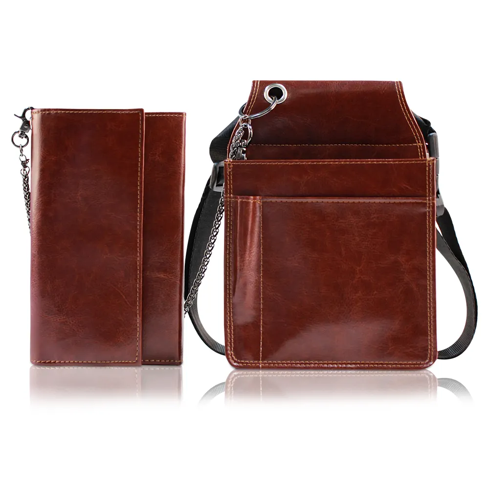 Boshiho เซ็ตกระเป๋าสตางค์มีสายรัด,ชุดกระเป๋าสตางค์เข็มขัดกันเปื้อนคุณภาพสูงสำหรับเงินสดและเหรียญ