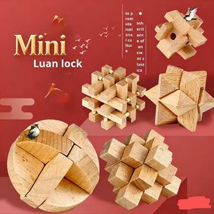 Jouet éducatif en bois pour enfants très vendu, blocs de verrouillage, <span class=keywords><strong>7</strong></span> pièces, mini cubes de verrouillage pour les enfants de 5 à <span class=keywords><strong>7</strong></span> ans - Product Image 3