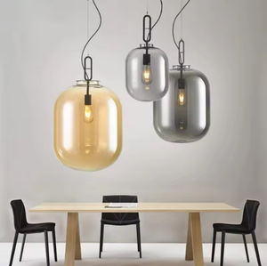 Zèle éclairage dernière conception lustre en fil suspendu pour barre de chevet fumé gris verre suspension - Product Image 1