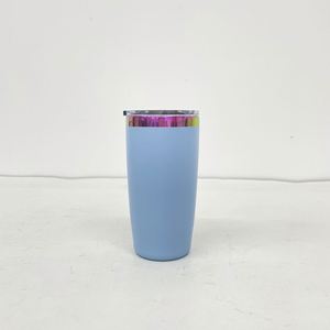 Tasses à café isothermes en acier inoxydable de 10 oz, plaquées arc-en-ciel sous revêtement poudré, avec couvercle coulissant magnétique pour gravure laser - Product Image 4