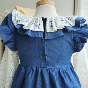 Robe pour fille bleue, prête à porter, de la boutique pour enfants - Product Image 3