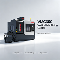 Mesin Permesinan Vertikal CNC VMC650 Wellon Kecepatan Tinggi dan Presisi Tinggi, Mesin Penggilingan Baja Tugas Sedang